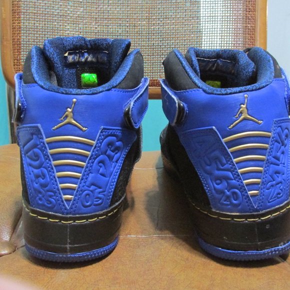 Size 14 - Jordan Fusion 20 Black University Blue 2008 - Picture 12 of 15